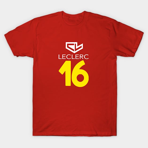 Charles Leclerc 16 T-Shirt by  grandprix factory